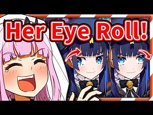 Calli Can't Stop Laughing at The Cleanest Kronii Eye Roll Ever 【Mori Calliope / HololiveEN】