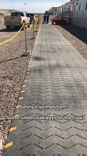 21 reactions | Need a tough, safe walkway for your job site? 了 Eco-Flex® Eco-Walk Pads are built to take on both foot and vehicle traffic, with a non-slip surface and clear yellow chevrons to keep things safe and organized. Tough, portable, and ready to roll when you are. ‍♂️ #EcoWalk #Work #Walkway #Safety #Ecoflex | Eco-Flex Recycled Rubber Solutions | Facebook