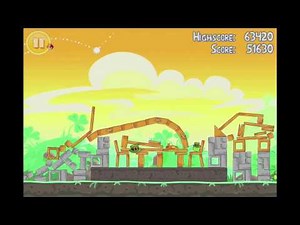 Angry Birds Seasons Go Green, Get Lucky 3 Star Walkthrough Level 4