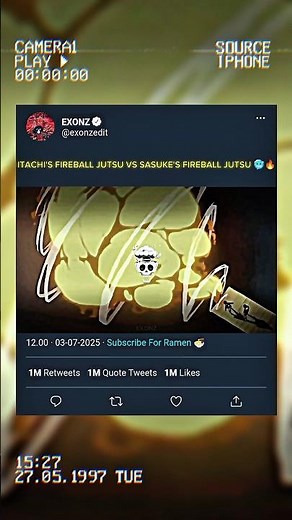 ITACHI'S FIREBALL JUTSU VS SASUKE'S FIREBALL JUTSU 🥶🔥