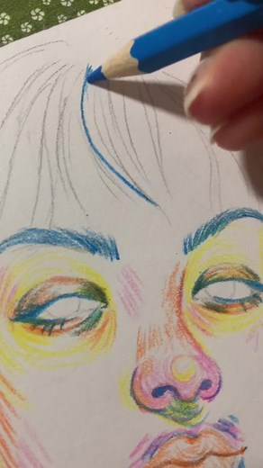 Color Pencil Sketches of Faces - Beautiful Illustrations