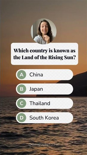 Which country is known as "Land of the Rising Sun?" 🌄 #quiz #trivia #geography