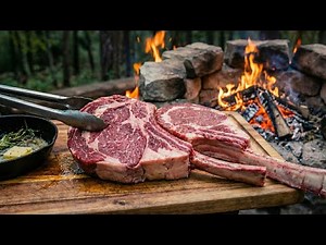 Tomahawk STEAK Forest Cooking: 1 Hour of Massive Tomahawks & Wild Game on Fire