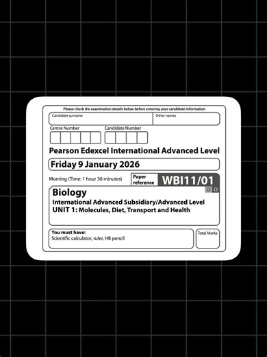 Key Topics for IAL AS Biology Unit 1 Exam Preparation