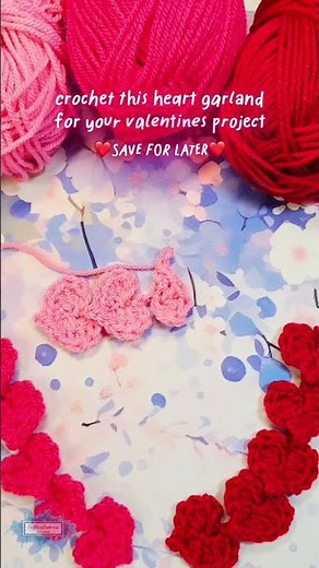 Easy Crochet Heart Garland step by step guide #crochet