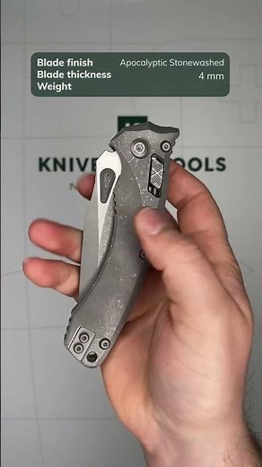 Microtech Marfione Select Amphibian 137RL 10APMS1, Stonewashed M390MK, Slab Titanium pocket knife