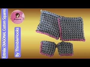 ENTRELAC Bigger or Smaller Diagonal Squares Crochet / I show you 2 Ways! / C2C