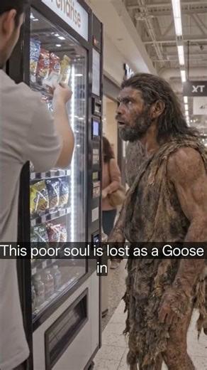 He found a snack machine… and went crazy 😳