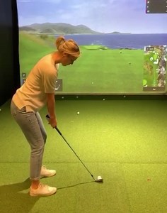 3K views · 99 reactions | From Sweden to Pebble Beach  ✈️  Camilla Lennarth playing the iconic par-3 7th hole indoors! Highly regarded as the most beautiful 106 yards in golf ️‍♀️ ⛳️   #RaiseOurGame | Ladies European Tour | Facebook