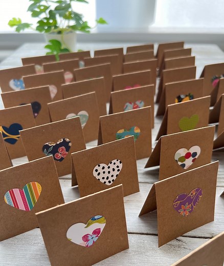 Handmade Mini Notes - 2” Mini Square Heart Cards ~ Assorted Tiny Love Notes ~ Thank You ~ Gift Packaging - Etsy