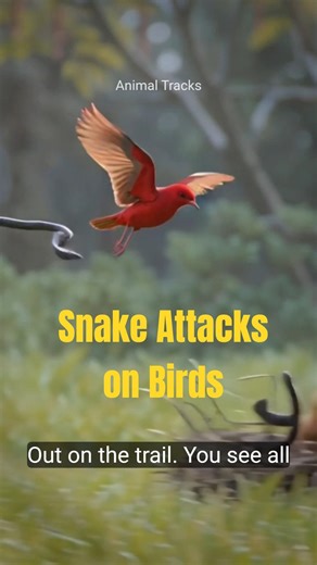Snake Attacks on Birds I Animal Tracks #birds #snake #wildlife #shorts
