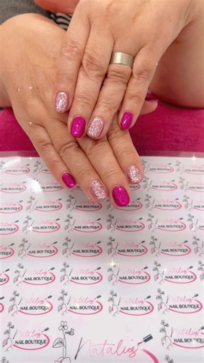 Natalie's Nail Boutique on Instagram: "CND Shellac Manicure over natural nails using Colours Butterfly Queen & Blushing Topaz!! 💎💕💅🏻😍"