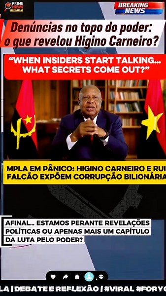 “power Struggles Inside African Politics?” Denúncias no topo do poder: o que revelou Higino Carneiro? O antigo dirigente do MPLA, Higino Carneiro, voltou ao centro do debate político depois de declarações onde questiona alegadas diferenças no tratamento de figuras do poder. As suas palavras reacenderam discussões sobre justiça, combate à corrupção e equilíbrio dentro do sistema político angolano. Entre os nomes citados no debate público aparece também Rui Falcão, alimentando especulações sobre t