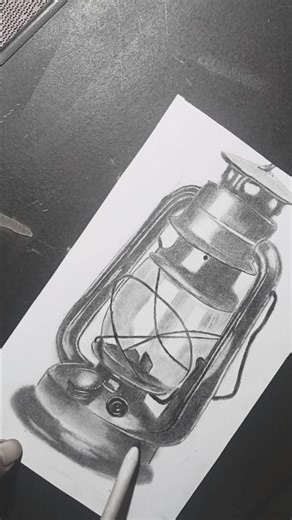 kerosene lamp draw pencil easy trick #drawing #art