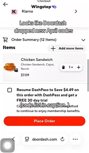 New DoorDash Promo Codes That Works (April 2026) 1️⃣🍟 25% Off — YAY20OFF4 Takes a few dollars off some orders. Works sometimes depending on the account. 2️⃣💳 $750 DoorDash Credit — once per account ⭐️ Found this on Dashbites.store Details about this one has already been posted on my profile as a pinnd video. 3️⃣🔥 50% Off — RECAPANDCHILL50 Takes a big chunk off for some accounts with DashPass. I usually try this one first. 4️⃣🍔 20% Off — DASH2HOME Knocks a bit off delivery for some people. Wo