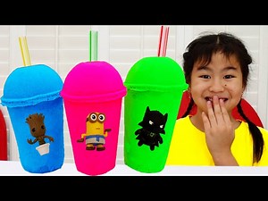 Jannie Pretend Play with Colored Kinetic Sand | Fun Real or Fake Mystery Sand Kids Challenge - Videos For Kids