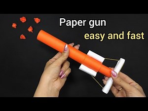 Paper shotgun | How to make paper gun that shoots paper balls | paper gun easy and fast