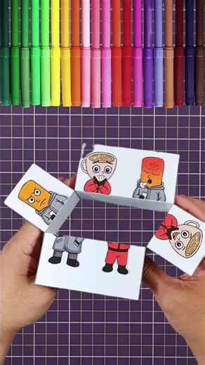 DIY Paper Emojis🤖👻🤡💩 #art #diy #drawing #papercraft #craft #paper #paperart #viral