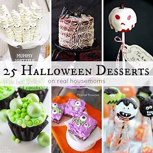 92K views · 2.6K reactions | These 25 HALLOWEEN DESSERTS are frighteningly fun! Get your ghoul on with these fun and easy to make treats that'll be the life of the party! RECIPES--> https://realhousemoms.com/25-halloween-desserts/ | Real Housemoms | Facebook
