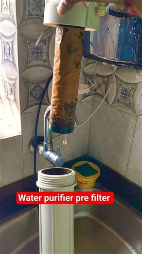 water purifier filter cleaning at home #waterpurifier #satisfying #shorts #diy #trending #viral #yt