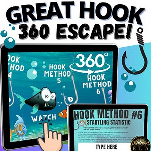 Writing Hooks Practice Activities Argumentative Opinion Writing Digital Escape