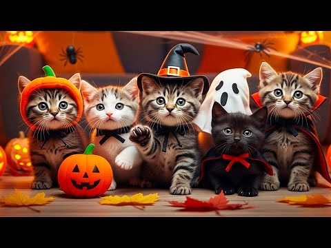 Kitten Halloween Party! 😼🎉 Costume Chaos & Spooky Fun!