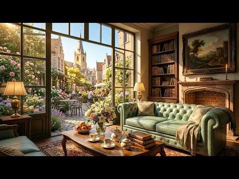 ☕ European Garden View: Sunny Bossa Nova Cafe Music 🌿 100% No Ads · Deep Work & Study BGM (2 Hours)