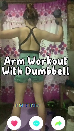 Arm Homework out with dumbbell #armworkout #homeworkout #reelsvideo #homeabsworkout #fbreels #exerciseat #fitnessmotivation #fitness #starmonitization #adsonreels #reelsmotizization | Mary Joy