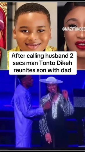 After calling husband 2 secs man Tonto Dikeh reunites son with dad #tontodikeh #tontoanddikeh #tontoandchurchill