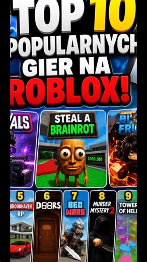 TOP 10 POPULARNYCH GIER NA ROBLOX