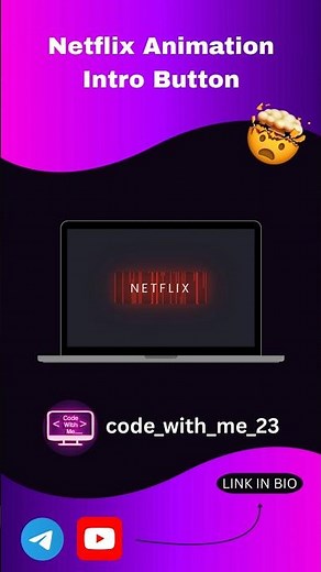 Netflix Intro Button Animation using HTML & CSS 🔴 | Smooth UI Hover Effect ✨