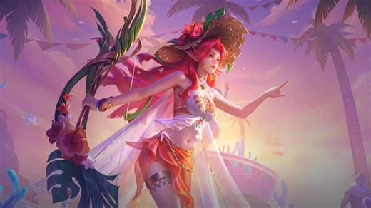 传说对决(AOV)特尔安娜丝「泳装派对」对应：王者荣耀(HOK) 伽罗