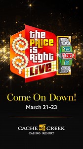 The hit interactive stage show that gives eligible individuals the chance to hear their names called and "Come On Down" to win. | Cache Creek Casino Resort | Facebook