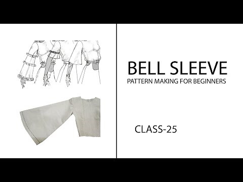 Bell sleeve cutting and stitching / class-25 / step by step full tutorial