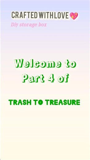 Day4Trashtotreasure Don't throw your parcel box it could be a treasure in the future#craftedwithlove