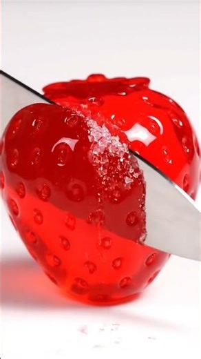 Soothing Glass Candy Strawberry Slice 🍓 ASMR #asmr #asmrvideo #soothing #relaxing #candy