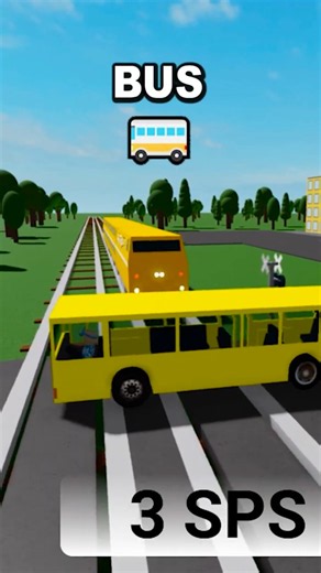Bus vs Train 😱 Roblox #shorts #bus #train