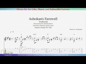 Ashokan's Farewell (Traditional Song) Guitar Arrangement with TAB