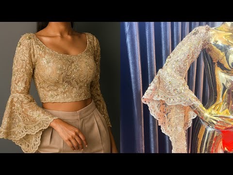 How to Make a Cut Together High Low Flare Sleeve Using Lace Fabric
