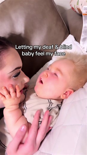 Letting my deaf & blind baby feel my face. ❤️ He knows his daddy by his facial hair but for me I think he knows me by a little bit of everything 💫 He plays with my hair, feels my voice, & gets all the kisses of course. 🫶🏽 #deaf #blind #babyboy #medicalmom #medicallycomplex