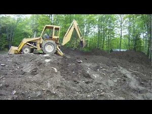 Site Work Excavation with an International 3414 Backhoe - 3 - My Dream Garage Build HD Time lapse