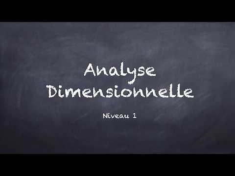 Analyse dimensionnelle