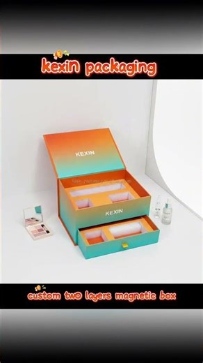 Custom Double Layer Magnetic Book Box with Drawer #custompackaging #luxurypackaging #custombox