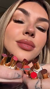 8.1K views · 227 reactions | If you can’t pick a favorite shade of Glass Shine Balm on @lunalex, you are not alone. Shades shown: Chocolate Luster ❤️Glaring Red Black Cherry Glassy Ruby Glistening Purple Beaming Strawberry Dewy Peach ✨Sparkling Honey 壟Toasting Glasses Shop now @cvspharmacy #revlon_partner #revlon_sponsored | Revlon | Facebook