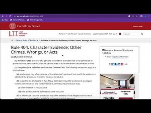 What is Federal Rule of Evidence Rule 404(a)(1)?