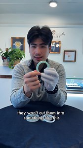 These are two classic jade bangle styles—full round and half-round ...