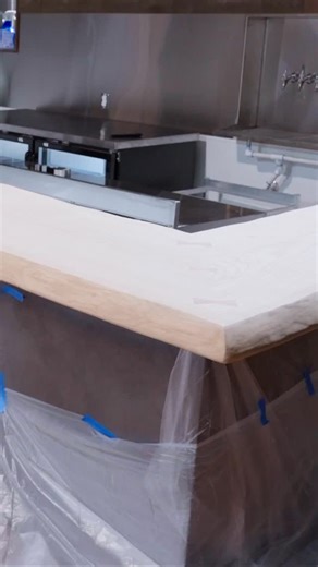 3.9K views · 48 reactions | Watch Oil Plus 2C “Cortado” warm up this space!  The enormous live-edge European white oak bartop at @hwy71brewing is getting colored and protected with the single-layer medium brown wood stain and finish! It adds the perfect amount of warmth! Oil Plus 2C is not only great for residential use, but commercial wood projects as well! Stay tuned to see SheenPlus enhance the sheen of the bartop! #rubiomonocoat | Rubio Monocoat USA | Facebook