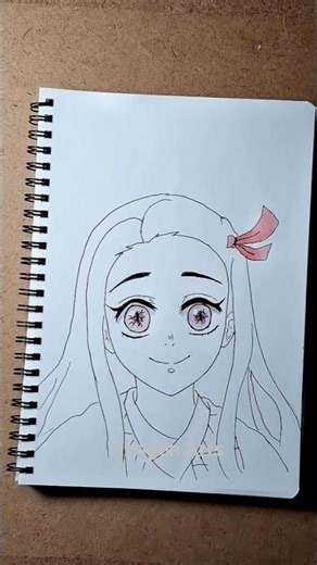 Draw Nezuko Easy #shorts #nezuko #イラストメイキング