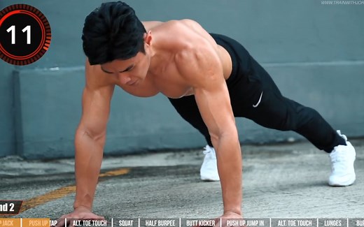 20分钟有氧Tabata训练，燃掉400大卡，中高强度，超瘦身