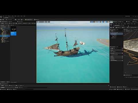 How to Set sail with ships and boats in Unreal Engine 5. water tutorial.